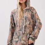 Ribbed Camo Hoodie