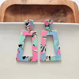 Avery Earrings - 80's Pastel