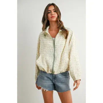 Floral Zip Up Jacket