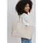 Solana Woven Vegan Leather Tote Ivory