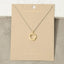 18K Gold Twisted Circle Pendant Two Tone Necklace
