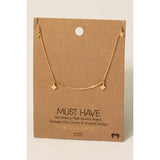 Gold Dipped Mini Clover Station Charms Necklace