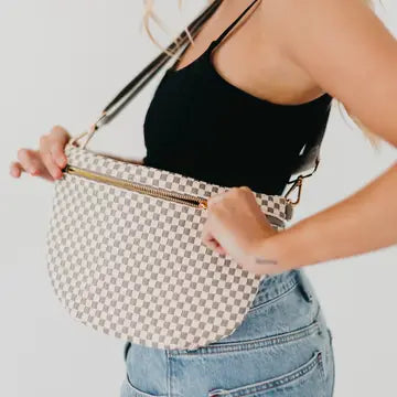Westlyn Woven Bag Checkered Gray