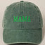 Mama Embroidered Cotton Baseball Cap Green