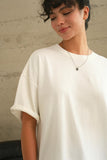 Oversized Disressed Cotton T-shirt