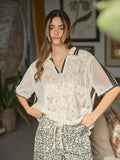 Oversized Lace Polo Tee
