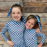 Royal Blue Mesh Top Kids