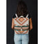 Cream, Rust & Green Aztec Backpack