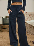 Elastic Waist Side Panel Knit Pants