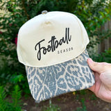 Football Season Washed Leopard Canvas Trucker