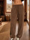 Drawstring Elastic Cuff Lounge Pants