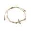 Pearl and Gold Chain with Gold Cross Charm Pull String