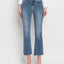 High Rise Kick Flare Non Distressed Jean