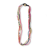 Quinn Stripe and Beaded Necklace Rainbow
