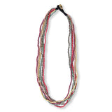 Quinn Two Tone Beaded Necklace Multicolor