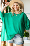 Solid Color 3/4 Side Slit Knit Top